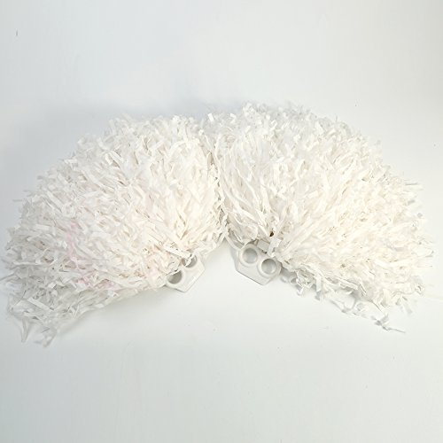 Cheerleading Pom Poms Cheerleader Pompons für Balltanz Abendkleid Party Sport(Weiß)