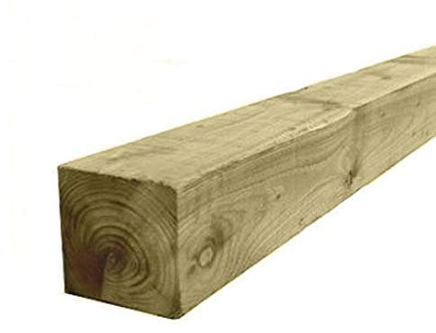 Timber Fence Post/Gate Post 75mm x 75mm (3x3 inch) 1.2m (4ft) Pressure Treated Wood