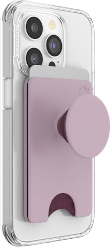 PopSockets Portefeuille pour téléphone avec béquille extensible, porte-cartes pour téléphone – Rose pâle