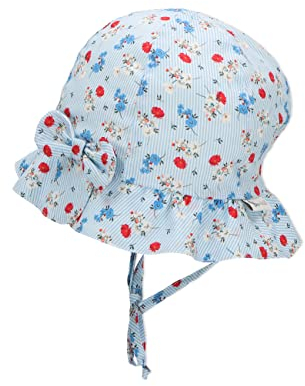 Sterntaler Mädchen Blue Flower Hut, türkis, 51