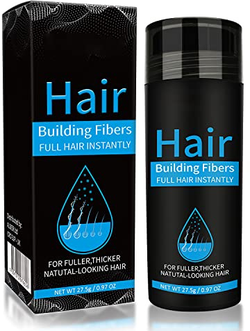 Hair Building Fibres, Professional Quality Fiber Hair Powder, Hair Loss Concealer for Thinning Hair for Women and Men, Best Hair Thickening Products Dark Brown