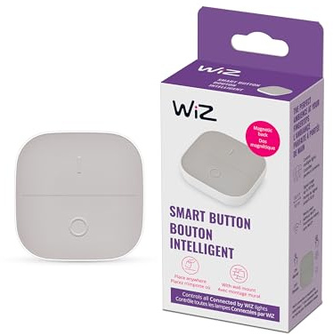 WiZ Connected Portable Smart Button 1-Pack - Comes with 2 AAA Alkaline Batteries - Wireless Light Switch - Control with App
