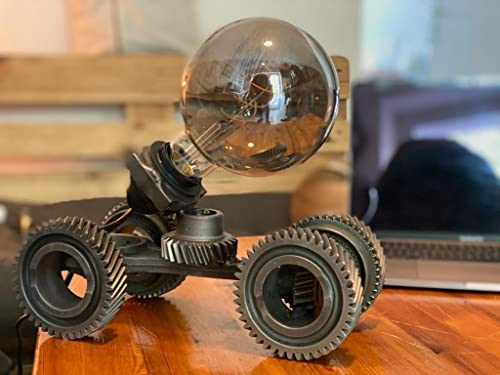 Maison Zoe außergewöhnliche robuste Vintage Tischlampe aus Metall - Industrial und Retro Lampe - Recycling - Nachttischlampe industrielle für Wohnzimmer (Groß)