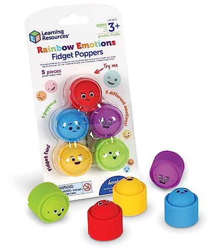 Learning Resources Gefühle-Plopper, Alter 3+, Stressabbau Spielzeug, sozio-emotionales Lernen mit 5 Emoji-Gesichtern, Sensorikspielzeug zur Förderung von Feinmotorik und Gefühlsverständnis