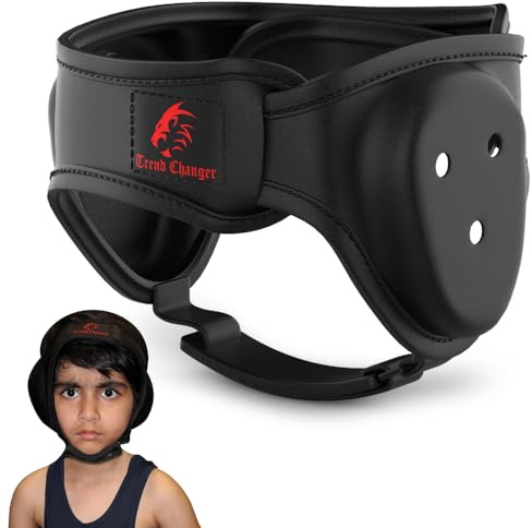 Trend Changer Wrestling Headgear for Kids, Adults Adjustable for BJJ, Grappling, Kickboxing, MMA, Sparring, Training, Jiu Jitsu Cauliflower Ear Helmet (Kids/Youth (Upto Hat Size 7))