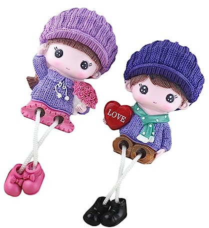 Warmhm 2 Stk Hängende Füße Paarpuppe Brautpaar Figuren Dekor Für Büro Dekoration Für Zu Hause Miniaturpaarfiguren Tischdekoration Wohnkultur Modepuppen Harz Junge Der Liebhaber Geschenk