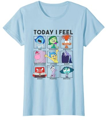 Disney Pixar Inside Out 2 Today I Feel... Emotions Panels Maglietta