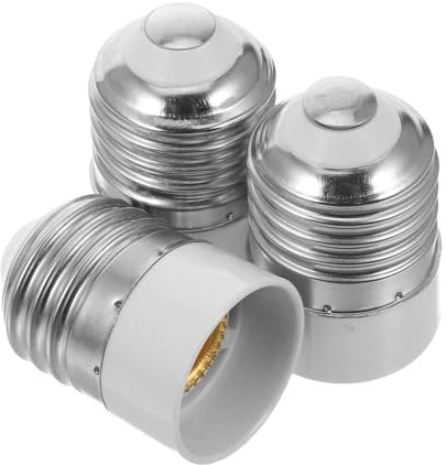 Tofficu 3 Stück-pack Lampenfassungsadapter E27 E14 Aus Reinem Kupfer Mit Hochtemperaturbeständigem Material Kompatibel Für Wohn Und Büroräume Werkzeugloser Lampenkonverter