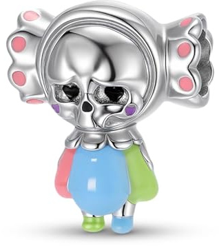 ZUOHUI Godisskalle Baby Charm-pärla - 925 sterlingsilver med hartsdetaljer, 4,5 mm hål for Pandora-armband, DIY-smycken, presenter till kvinnor, systrar, mödrar (födelsedag, alla hjärtans dag)