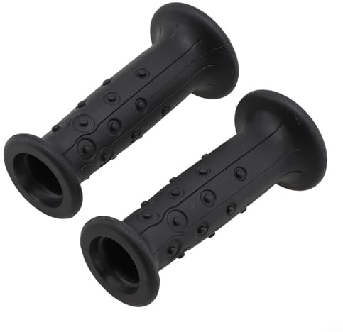 Poignées de guidon de vélo en caoutchouc antidérapant pour enfants avec 19 mm de diamètre - Poignée de guidon confortable (noir)