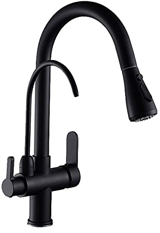 CATURA CAMERIA di Tap Bar CAMERE, GRANE FILTRATA in Matte per Filtro Acqua ROTATTORO Spring out Tre VEUCETTO CUSCINA di Mixer SKEKER (Colore: Nero) Il Nuovo