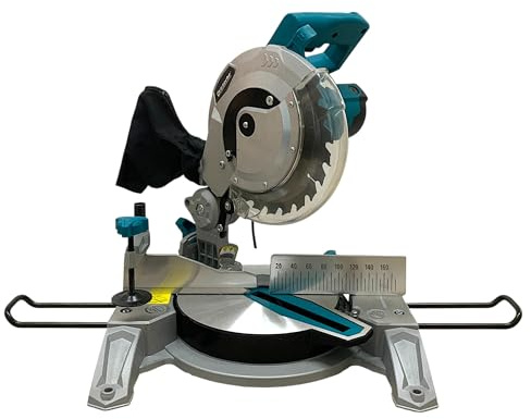 Sega Troncatrice Radiale per Legno 1300W 5000Giri/min Lama Ø210mm Taglio 0-45° Sega da Banco taglio inclinabile e obliquo da -45° a +45° Ideale per tagli dritti, obliqui, inclinati e smussati