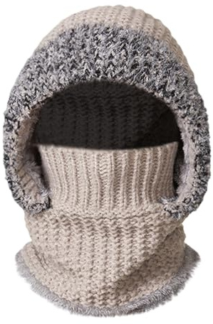 Hatt med rörliga öron mössa polyester stickad mössa vintermössa pojke, GRÅ, one size