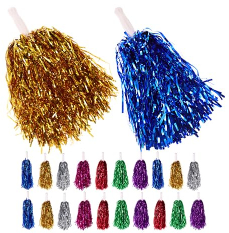 YARNOW Pompons de Cheerleading Accessoires Polyvalents en Plastique Robustes Lot de 28 pour Activités Sportives Scolaires et Fêtes pour Équipes de Danse et Animation