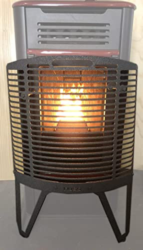 Protector Estufa Pellet Leña. Protección Cristal Estufas contra Quemaduras Seguridad para Niños, Bebes y Mascotas. Color Gris Oxidón. Fácil Montaje. Anti Calórico