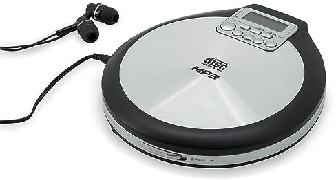 Soundmaster CD9220 , CD-Player tragbar batteriebetrieben CD, CD-R, CD-RW, MP3 Funktion von Laden der batterie,Funktion Bass verstärkt, schwarz-grau