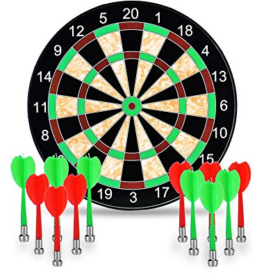 Cible de Fléchettes Magnétiques Champion Tournoi Dartboard Disque de Fléchettes 17 Pouces