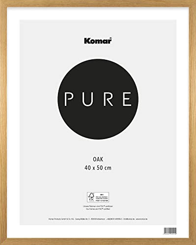 Komar Marco de Fotos de Madera marrón 40 x 50 cm con Cristal acrílico de Alta Transparencia Oak