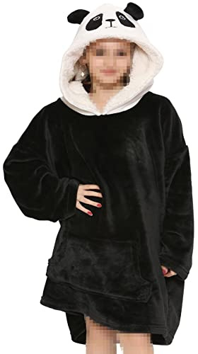 A2Z Unisex Mens Ladies Oversized Kangaroo Pocket Hooded Blanket Animal Snuggle Super Soft Wearable Blanket Hoodie Warm Fleece