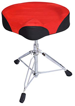 KUMIAO Verstellbarer Schlagzeughocker - Satteltrommelthron für Erwachsene und Kinder, Höhenverstellbar (45~68cm) - Universal Drum Hocker