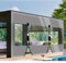 CAQXAQP Plane Transparent mit ösen 2,5mx2,5m Abdeckplane Wasserdicht Gartenmobel,0.5mm Regenplane Balkon Seitenplanen pavillon mit 2 Reißverschluss für Zeltplane Carport Terrasse