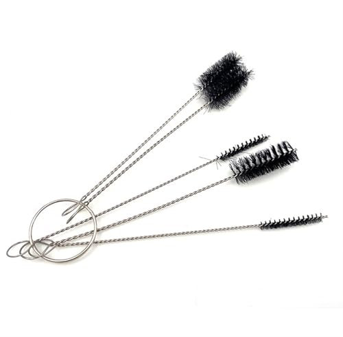 Pipe Cleaning Brush 5pcs/Set sturdy Nylon Small Brush Mini Smoking Pipe Cleaner Brush Hookah Pipe Cleaning Stainless Steel Brushes for Glass Pipe
