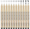 Maxmoc Fineliner Schwarz,12 Stück Fineliner set,Fineliners,Wasserfest Tuschestifte zum Illustrationen,Skizzieren,Technisches Zeichnen