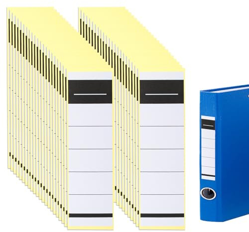 100 Sheets Self-Adhesive Spine Labels 54x190mm for 8cm Lever Arch Folders