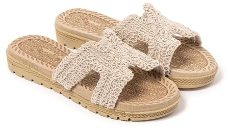 BRASILERAS Sandalias Planas Braida para Mujer | Sandalia plana, diseño ligero, suela flexible, looks casuales, vacaciones, paseo, playa y uso diario