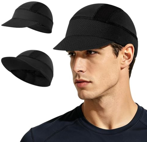 MELLIEX Cappellino Ciclismo Estivo Unisex, Traspirante Berretto Sottocasco Bici con Visiera Parasole,Leggero Berretto Parasole Cycling cap per Ciclismo Escursione Pesca Corsa