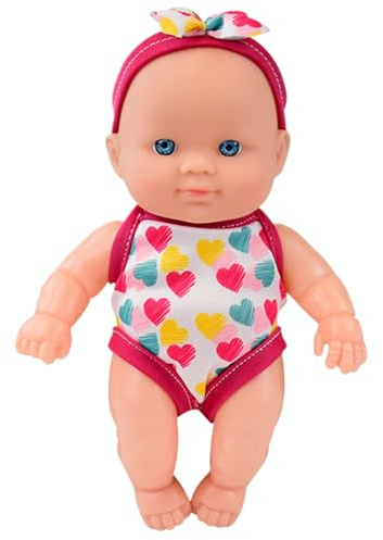 Water Baby Doll Waterproof Swimmer Doll Floating Bath Baby , with Movable Joints Removable Swimsuits for Kids Bathtub Pool Bath Time Play Style 2, Water