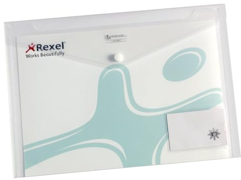 Rexel Dokumententasche ICE mit Visitenkartentasche aus PP für A4, 5 Stück, klar
