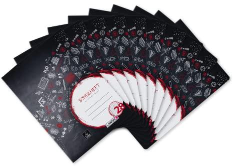 Landré Schulheft A4, 32 Blatt, Lineatur 28, kariert mit Rand, 10 Stück