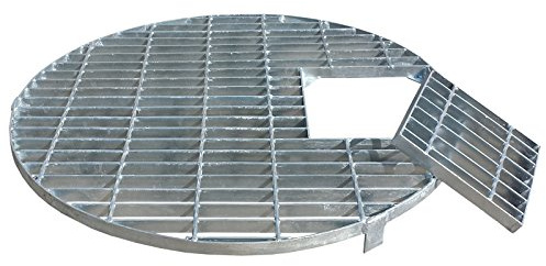 Abdeckgitter rund verzinkt D=90cm bis 250 kg | Gitter für Wasserspiel | Abdeckung für Becken | Springbrunnenbecken | Abdeckung für Rundbecken | Brunnenbecken-Gitter | Abdeckgitter Mörtelwanne