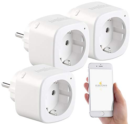 Luminea Home Control WiFi Steckdosen: 3er-Set WLAN-Steckdosen, Amazon Alexa & Google Assistant komp., 16 A (Smart Home Steckdosen, WLAN Steckdose Elesion, Steckdosenleiste)