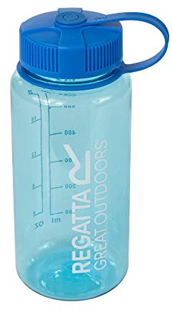 Regatta Tritan Water Bottle 0.35L Blue One Size Flip-Open Lid Measurement Markers