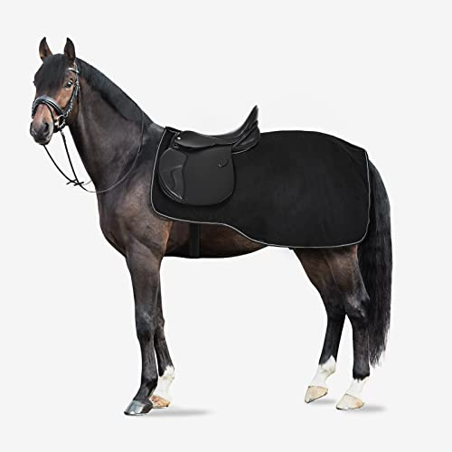 Horze Kiel Fleece Ausreitdecke, Schwarz, 145