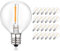 BRIMAX 25 Stück E12 LED Glühbirne 1W Warmweiß 2200K G40 Led Lampe Außen Globe AC230V Außenleuchten Klar Glas Filament Fadenlampe für Lichterkette，Terrassen, Camping, Straßen nicht Dimmbar