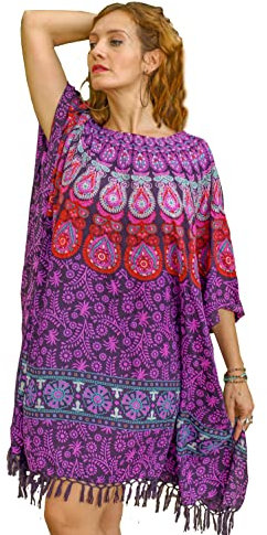 Mandala Life ART Blauer Damen Sarong Pareo Mit Fringe Hochwertiger Rayon Groß Strand Strandtuch Wickeltuch Wickelrock Strandrock Tapisserie Wickeltuch Bikini Cover Up Tuch Für Badeanzug