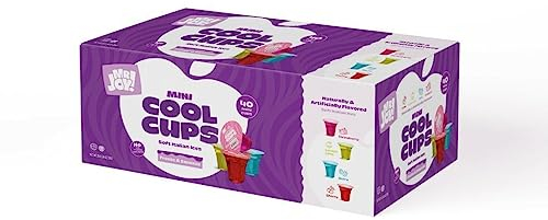 Mr Joys Mini Freeze Cool Cups 40 x 28g- Variety of 40 Soft Italian Mini Cups - Strawberry, Lemon Lime, Berry, Cherry