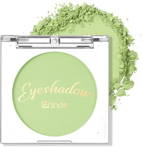 Erinde Fards à Paupières Simple Vert, Nude Mats Poudre pressée, Pigmentées Longue Durée, Ombre à Paupières Waterproof