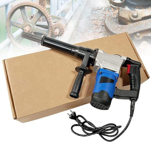 HDaspijh Escalador De Aguja EléCtrico De 1100 W, Escalador De Aguja con EmpuñAdura De Pistola De Grado Industrial para Eliminar Pintura Y Escoria De Soldadura De óXido, Alta Eficiencia