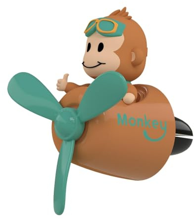 Tierpilot-Flugzeug-Auto-Lufterfrischer, Auto-Lüftungs-Clip- -Lufterfrischer mit 2 Stück Dufttabletten, personalisiertes Luftauslass-Autozubehör mit rotierendem Propeller für Auto