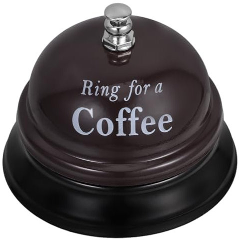 STOBOK Sonnette de service Sonnette de table Sonnette de bureau Cloche Service de réception Sonnette Sonnette Sonnette à la réception Cloche de cuisine Alliage d'aluminium Café