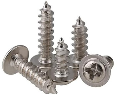 MIKFESPO 100 pz M1.4M1.7M2 Lunghezza 3-12mm Croce Testa Tonda Autofilettante Piccola Vite Chiodo Phillips Pan Testa Autofilettante Vite(4mm,M1.2)