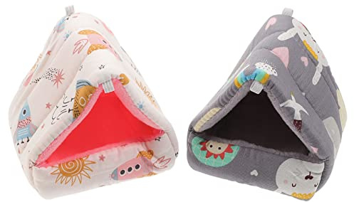ibasenice 2pièces Lot de Maisons Hamster Confortables Coton Tanière Douce pour Hamsters Chinchillas Et Petits Rongeurs Nid Respirant Et Amovible pour Cage Fournitures s