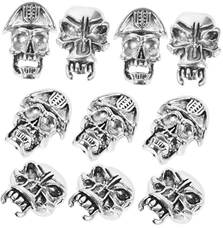 CALLARON Puños Cabello y Amuletos Cabello 10 Piezas Acabado Antiguo y Superficie Lisa para Estilo Único en Trenzas, Accesorios para Peinados Llamativos