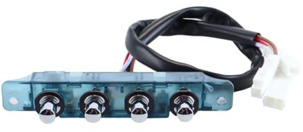 Alnicov Interruptor pulsador para Campana extractora de Cocina, Panel de Control común de 4 Botones, Pieza de Repuesto para Extractor de Campana extractora