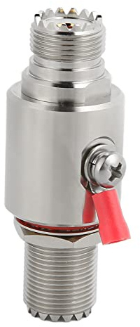 Ausla Coaxial UHF Arrester, Socket to Socket Surge Protector with Ground Screw Connection for CB Radio HAM Radio Equipment Two Way Base Stations