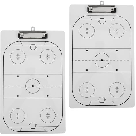BESPORTBLE Lavagna Bianca Cancellabile a Secco per Allenatori di Hockey 2 Pezzi Lavagna Tattica Portatile per Squadre Superficie ad Alta Chiarezza per Allenamento e Strategia in Partita